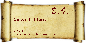 Darvasi Ilona névjegykártya